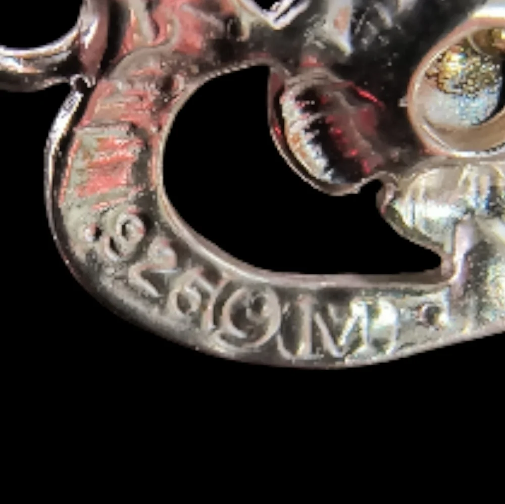 Vintage Diamond Cut Rose Heart Link Bracelet - Picture 9 of 10